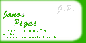 janos pigai business card